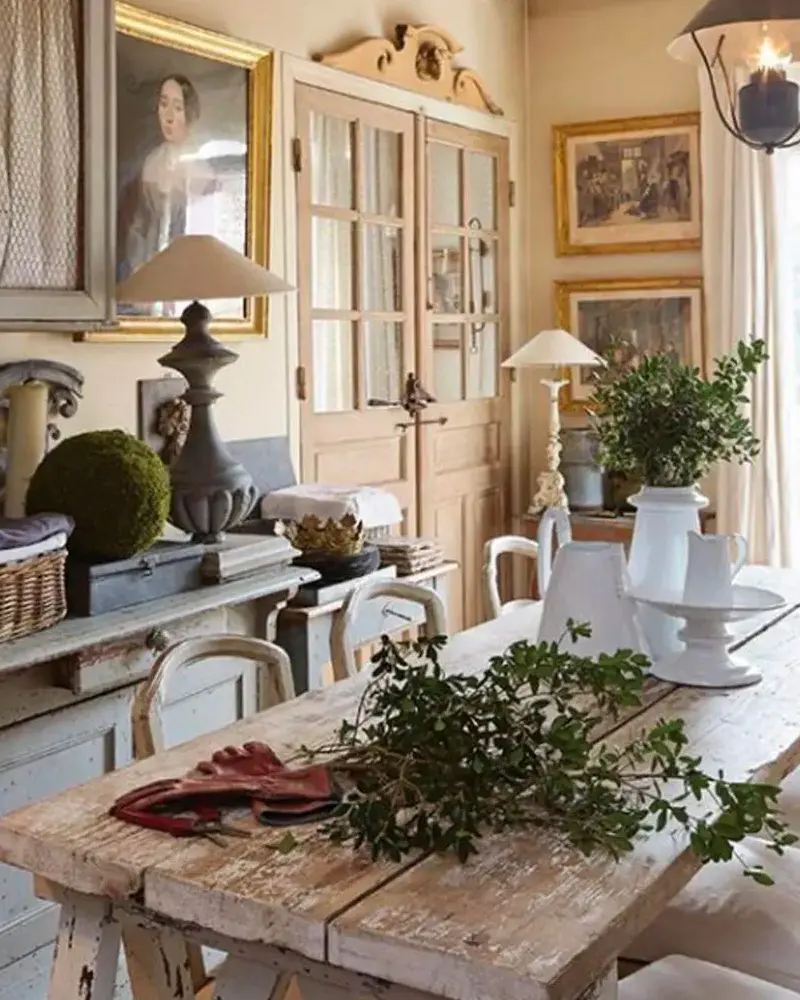 deco salle a manger campagne bois