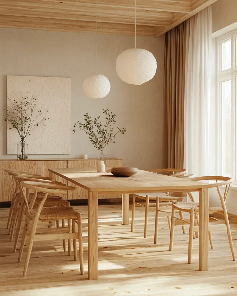 deco salle a manger nature moderne zen