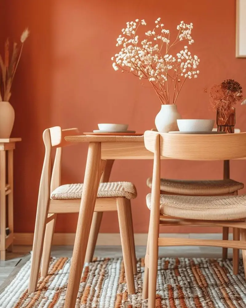 deco salle a manger nature terracotta