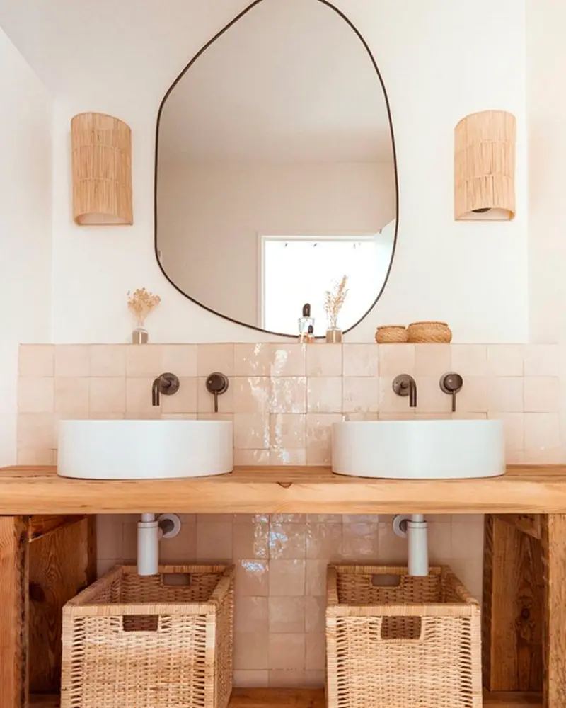 deco salle de bain boheme carrelage zellige