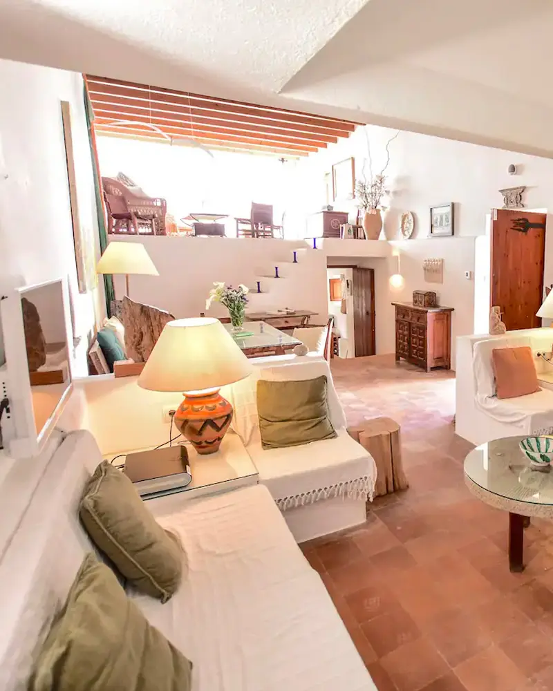 deco salon campagne blanc terre cuite