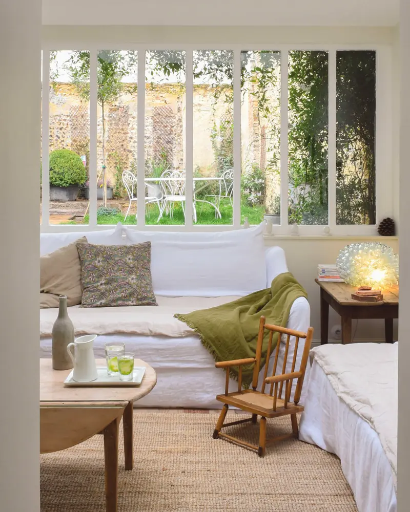 deco salon nature chic blanc