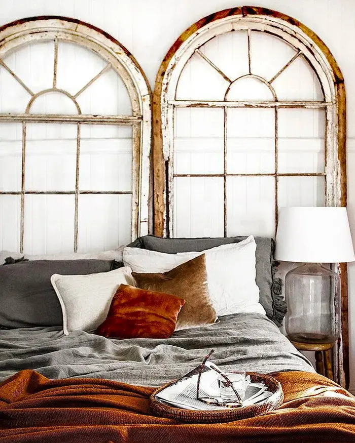 fenêtre tete de lit deco chambre recup