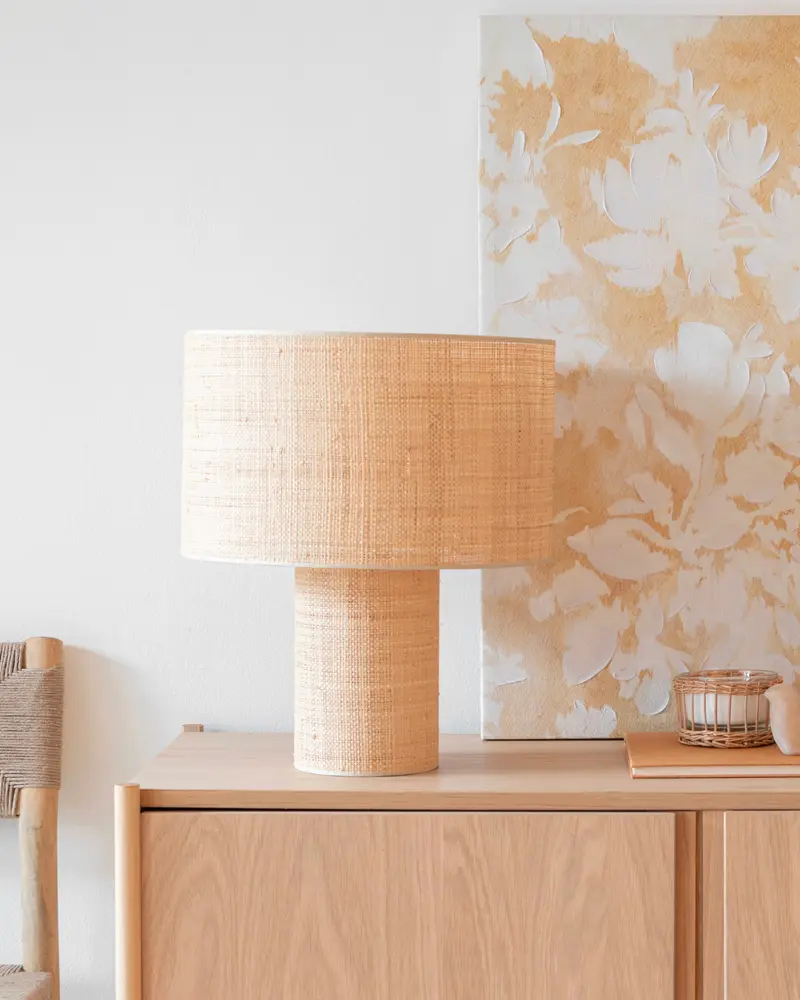 lampe naturelle raphia