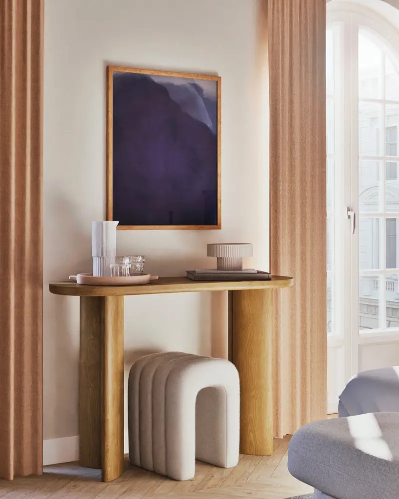 bureau console organique