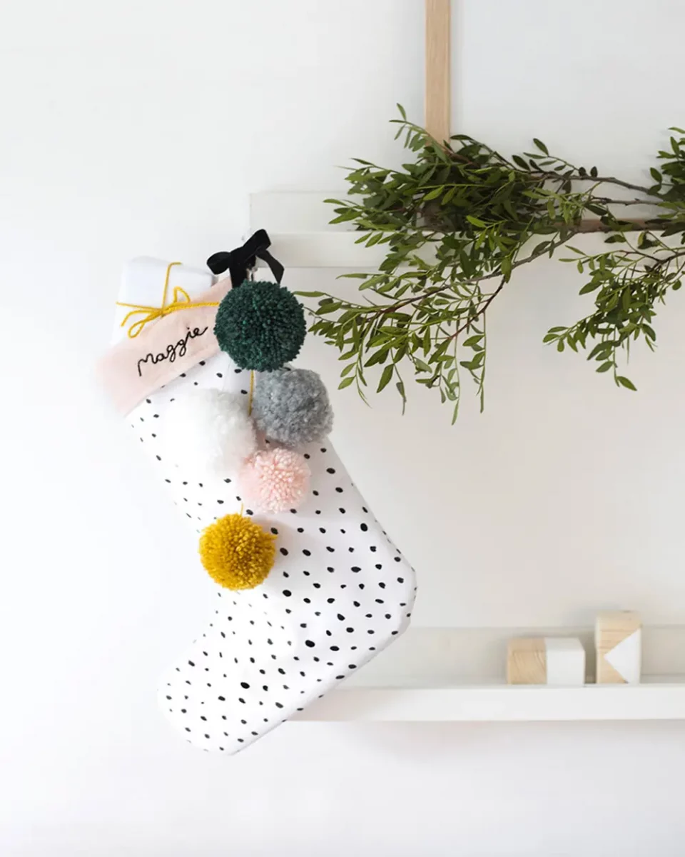 chaussette noel pompon diy