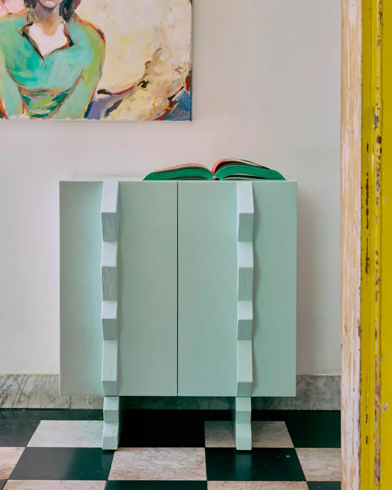 commode bois verte