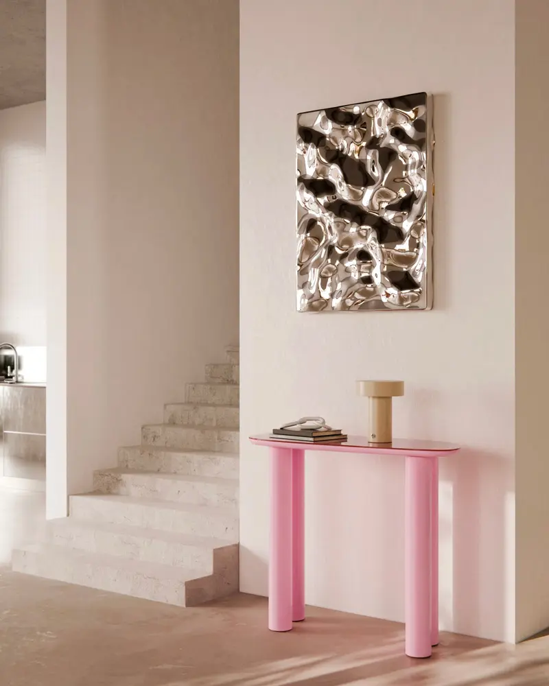 console moderne rose