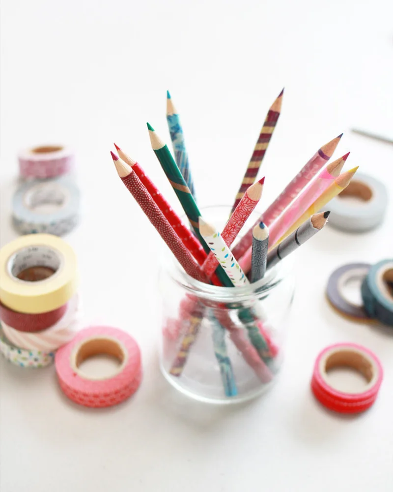 crayon diy washi tape
