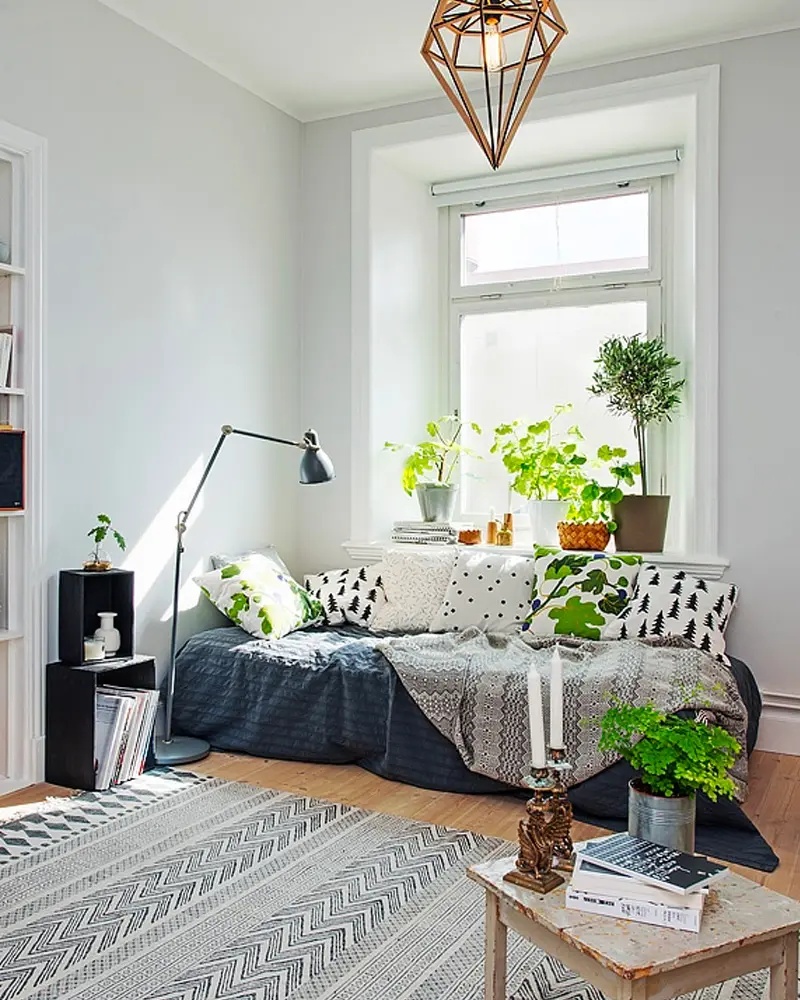 deco appartement vintage vegetal salon