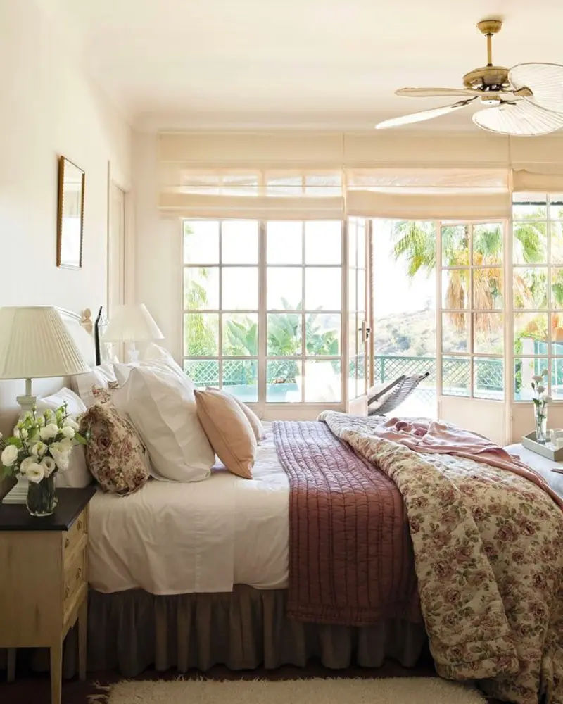 deco chambre campagne florale