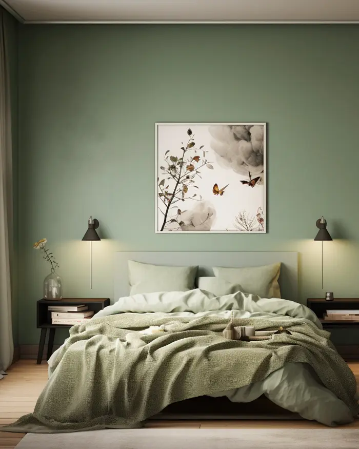 deco chambre nature vert