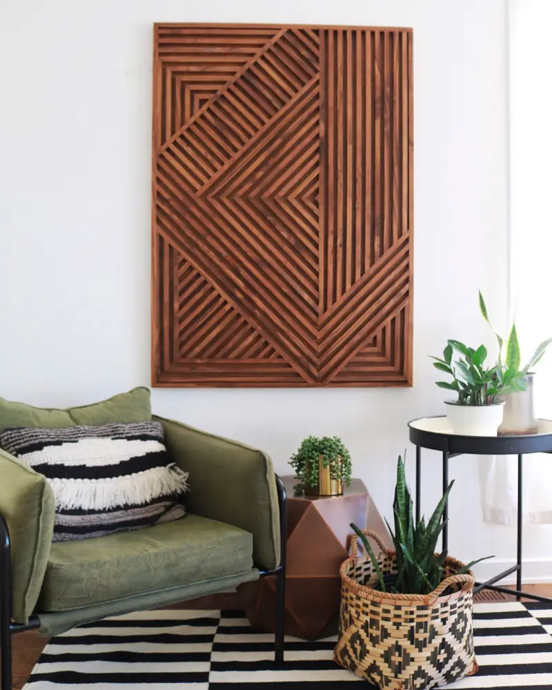 deco murale noyer salon