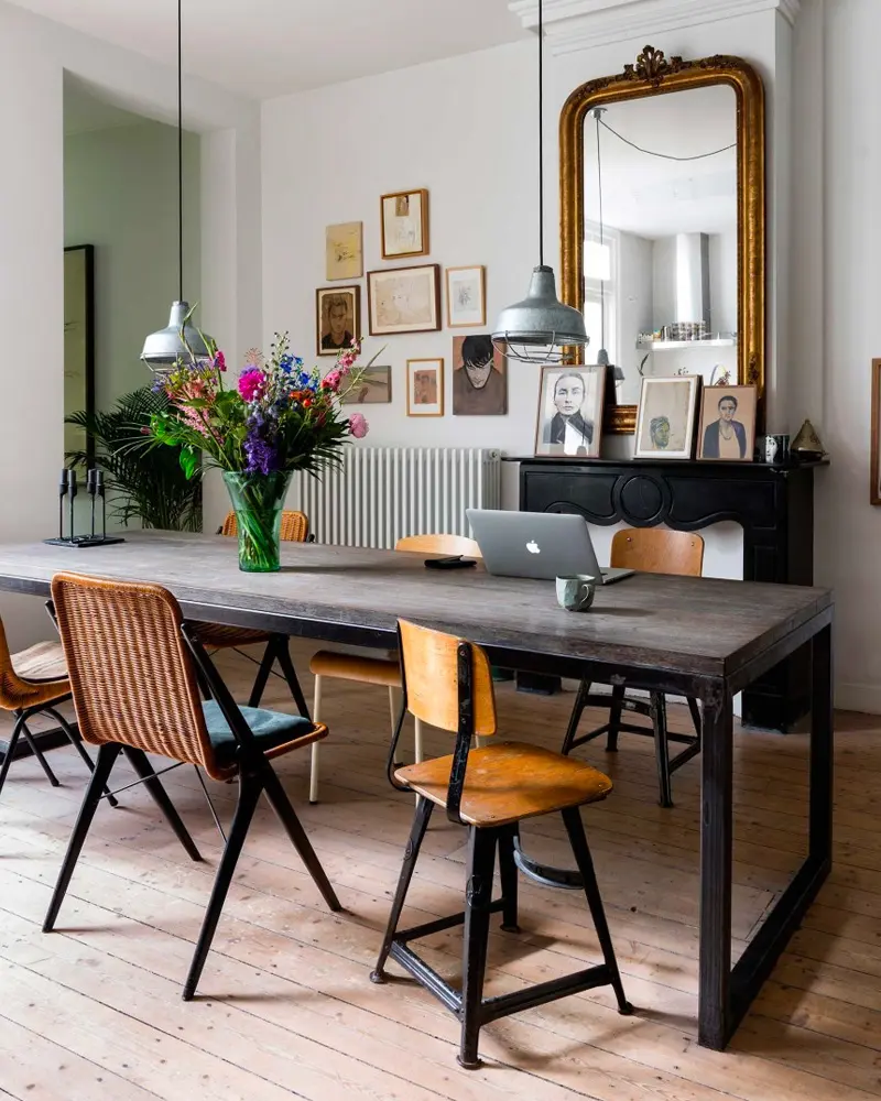 deco salle a manger industrielle
