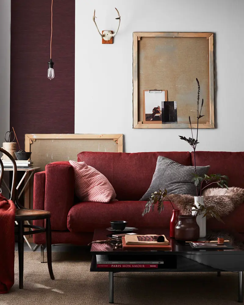 deco salon canape bordeaux
