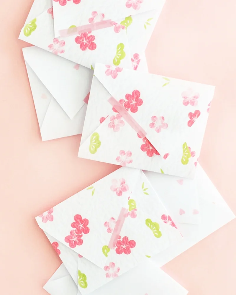 enveloppe papier diy florale