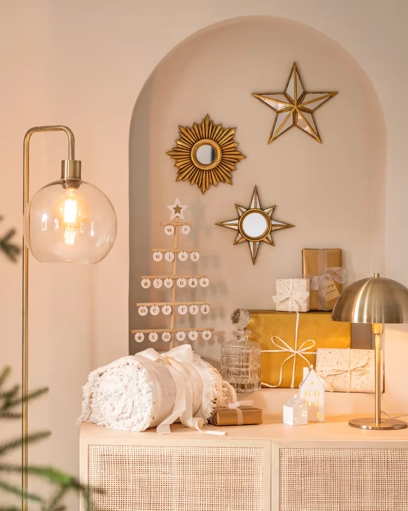 Lampe champignon dorée Maisons du Monde