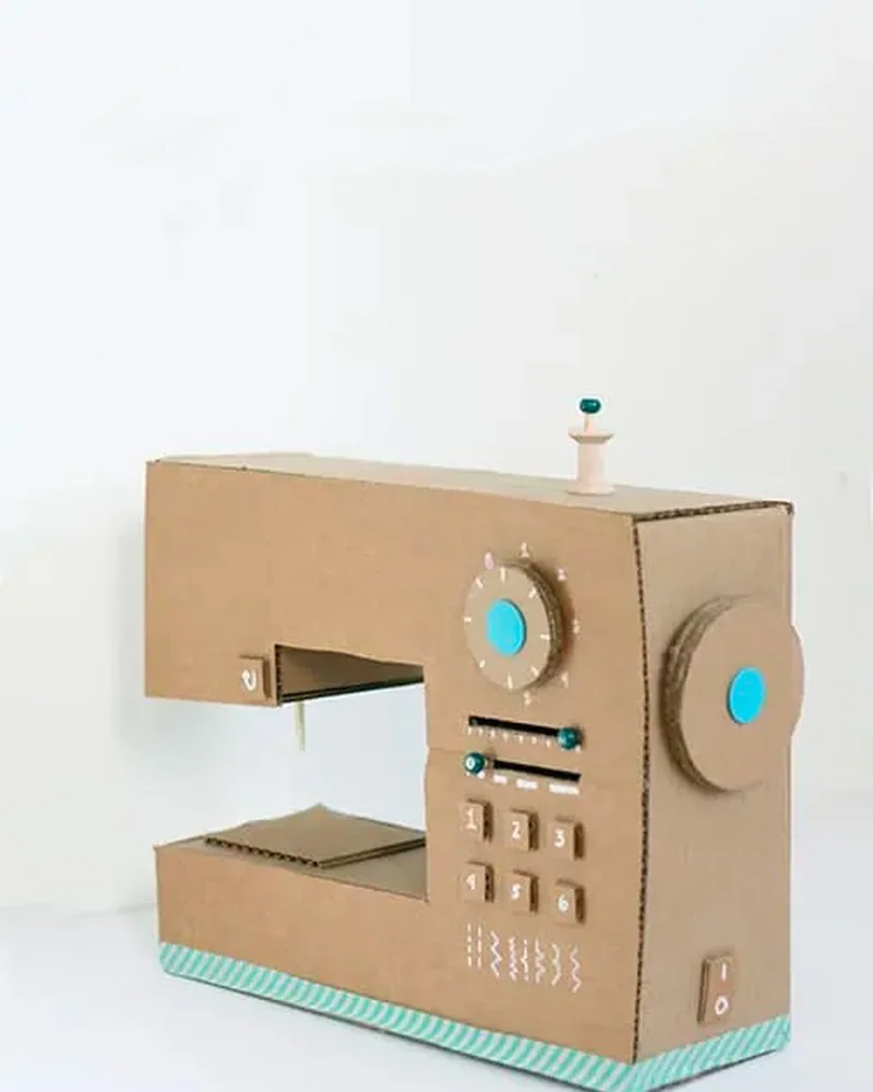 machine a coudre carton diy