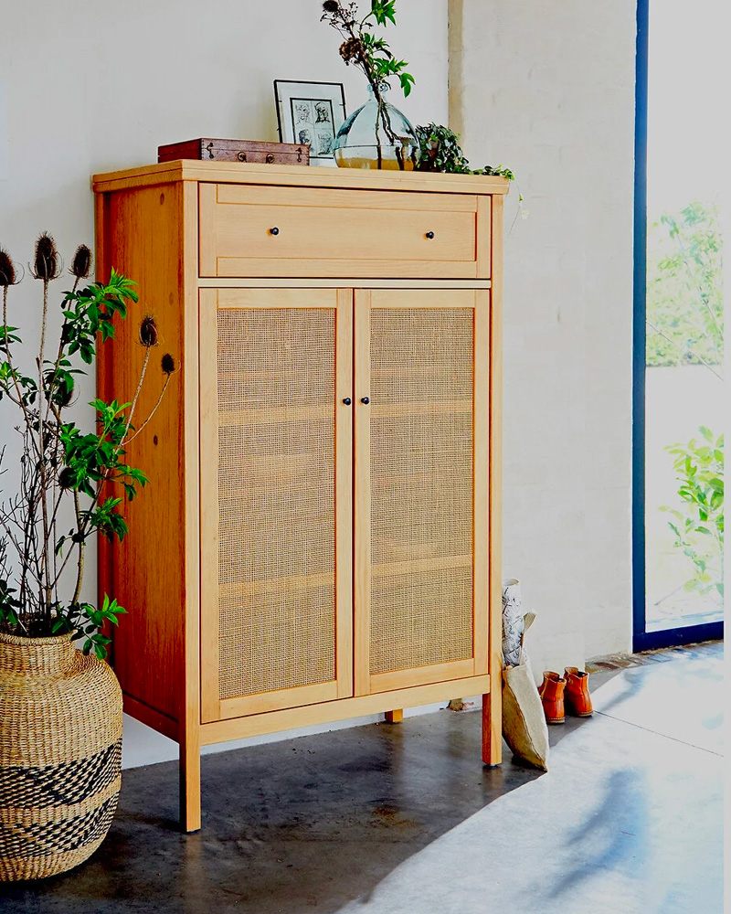 buffet haut bois cannage