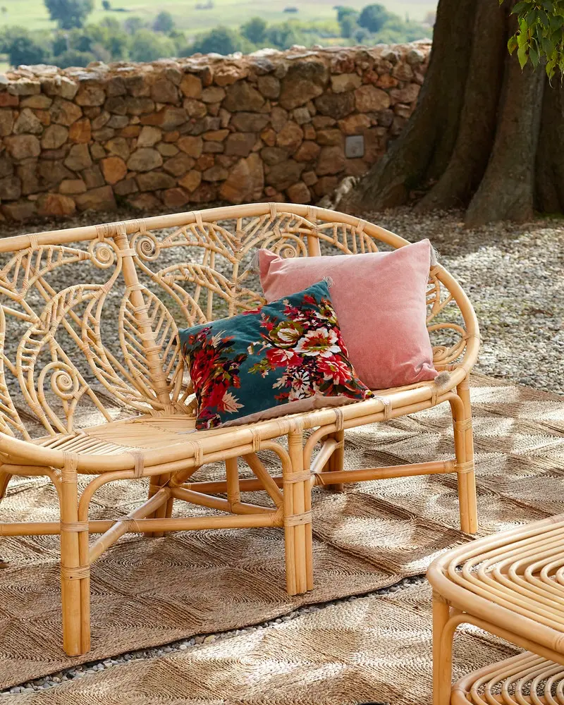 coussin velours floral