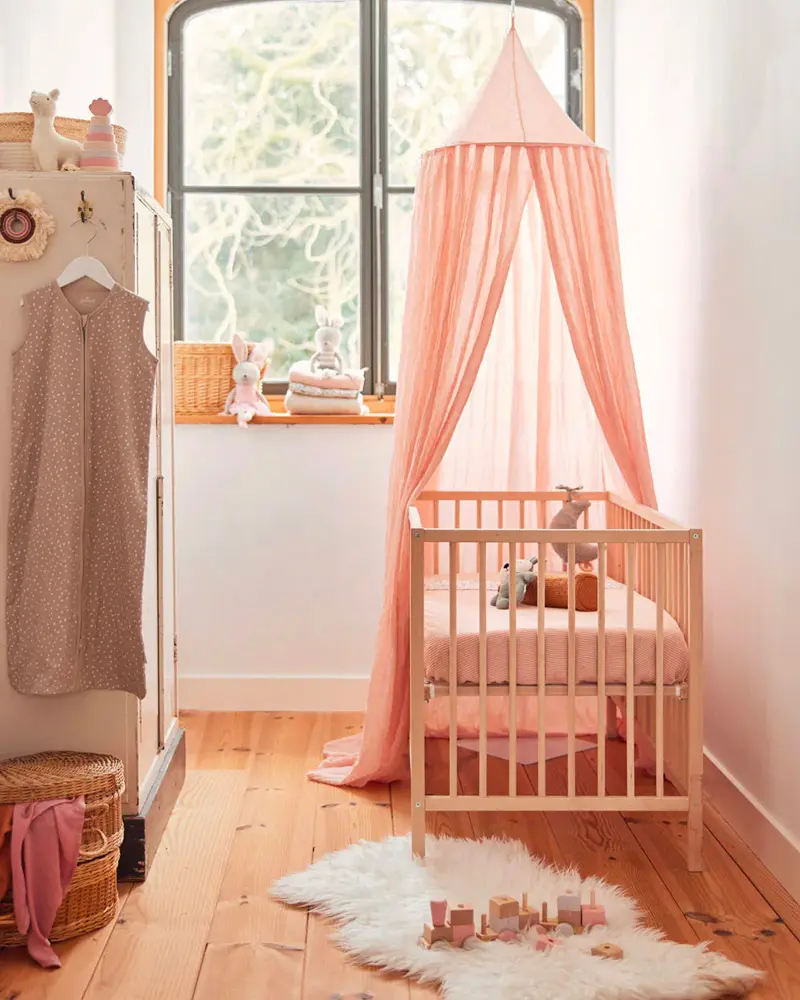 deco chambre bebe vintage rose