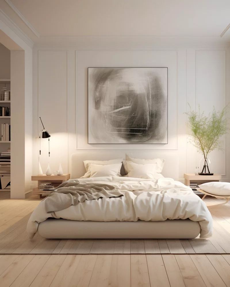 deco chambre minimaliste blanc bois