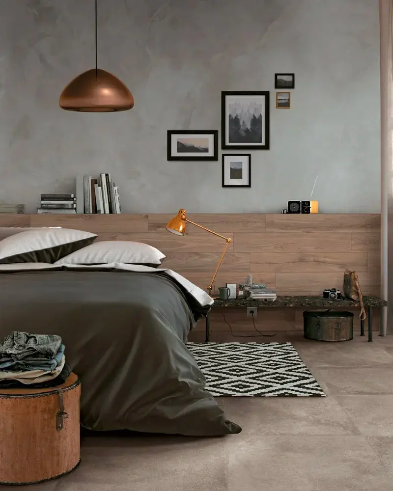 deco chambre mur beton