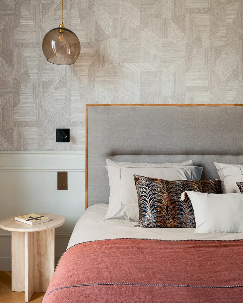 deco chambre papier peint moderne chic
