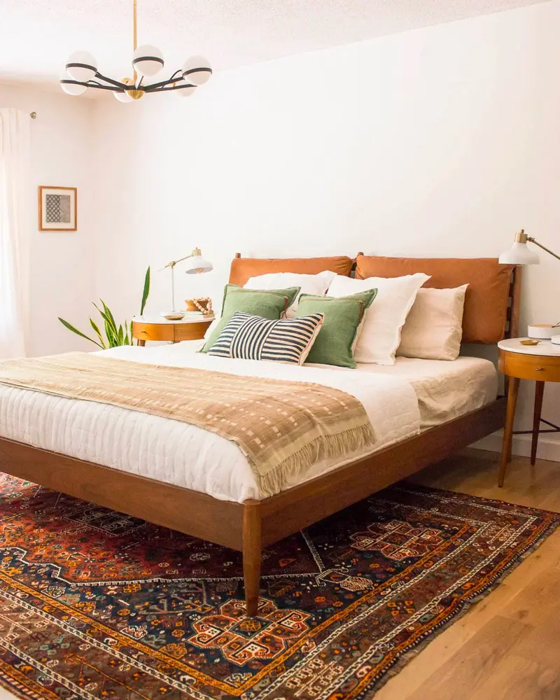deco chambre vintage tete de lit cuir