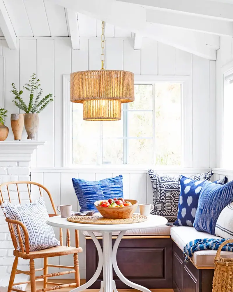 deco salle a manger bleu bord de mer