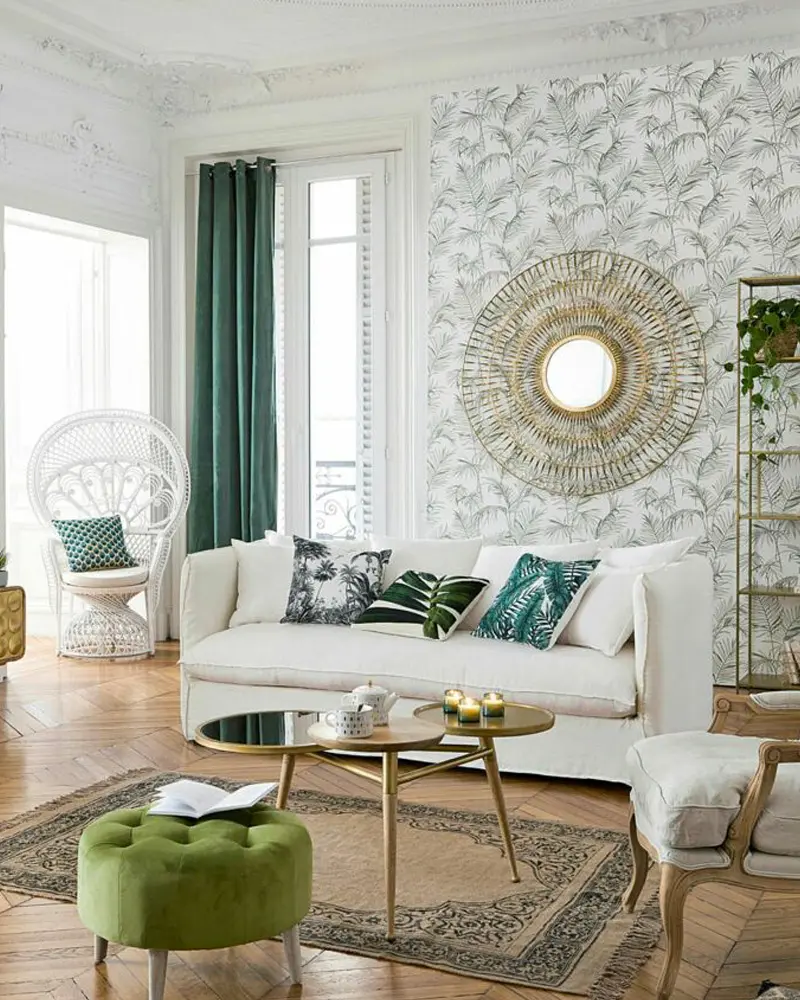 deco salon tropical chic