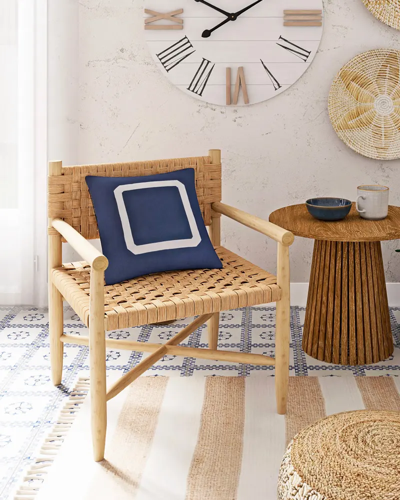 fauteuil bois sisal bord de mer