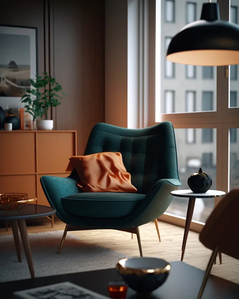 fauteuil vert deco salon