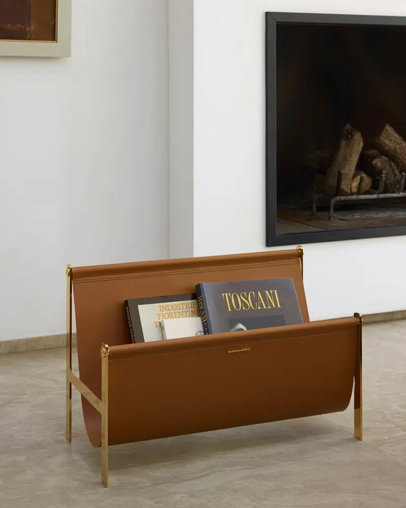 porte revue cuir