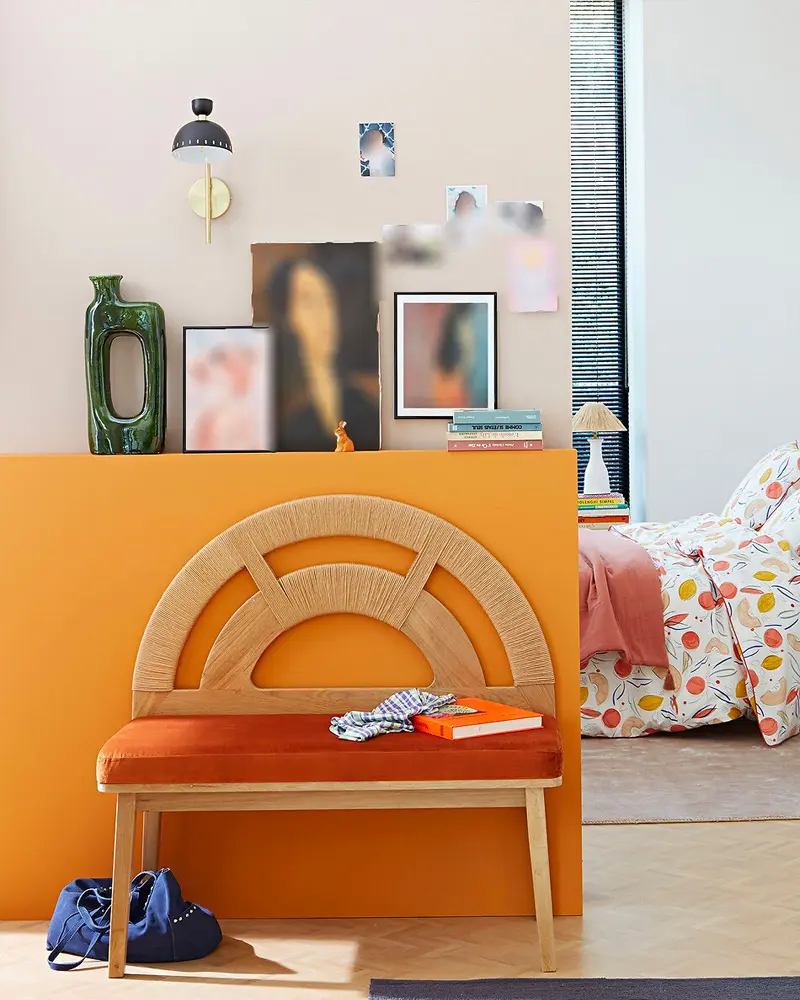 banc terracotta dossier corde