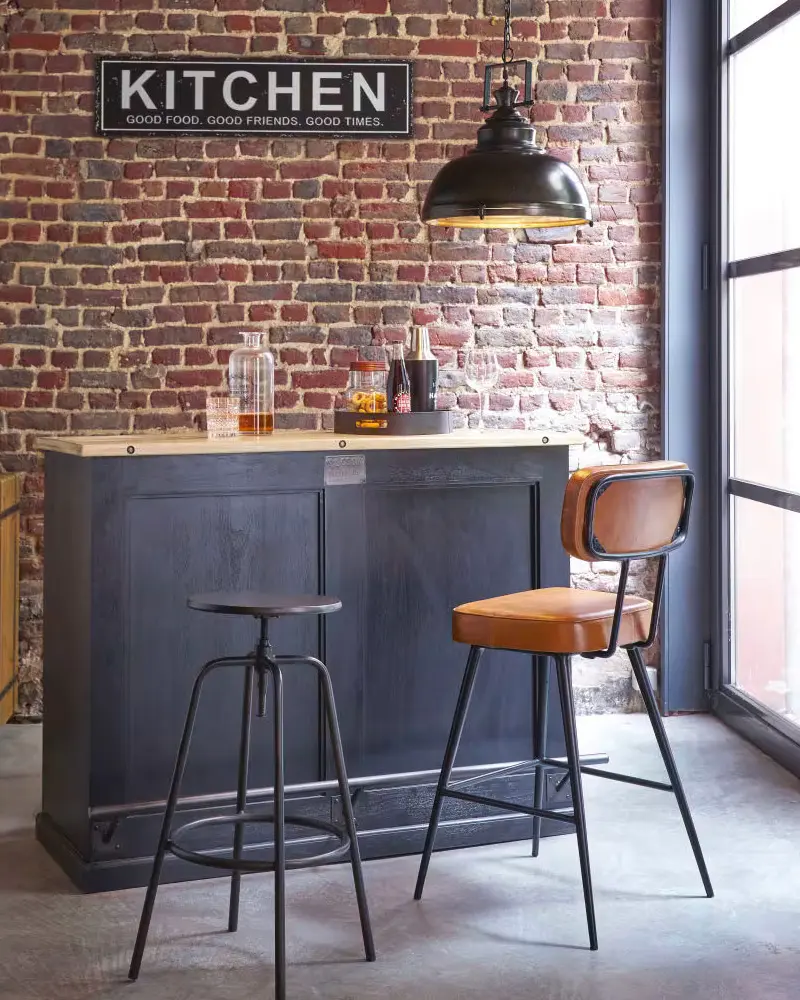 chaise bar cuir