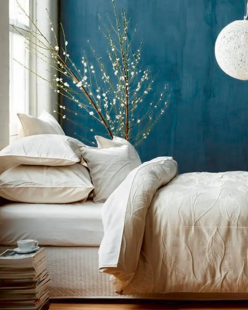 deco chamber bleu canard beige