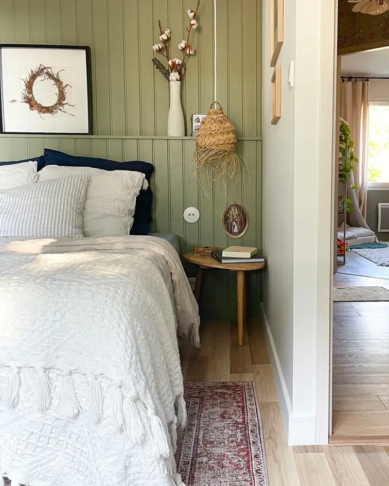 deco chambre campagne vert