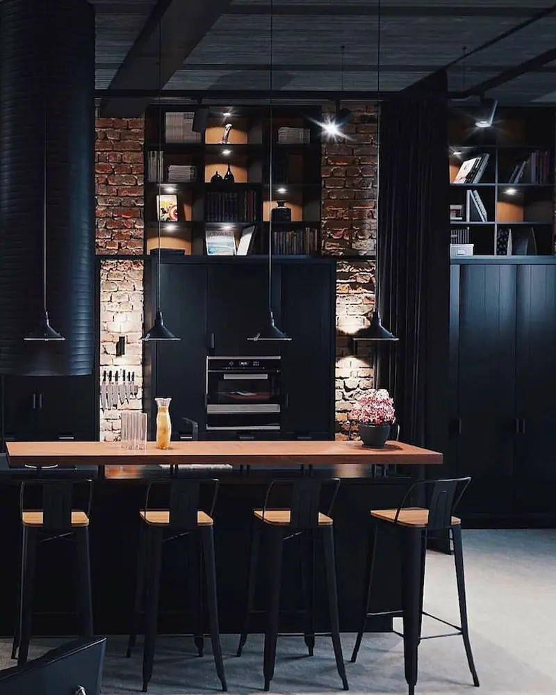 deco cuisine industrielle noire