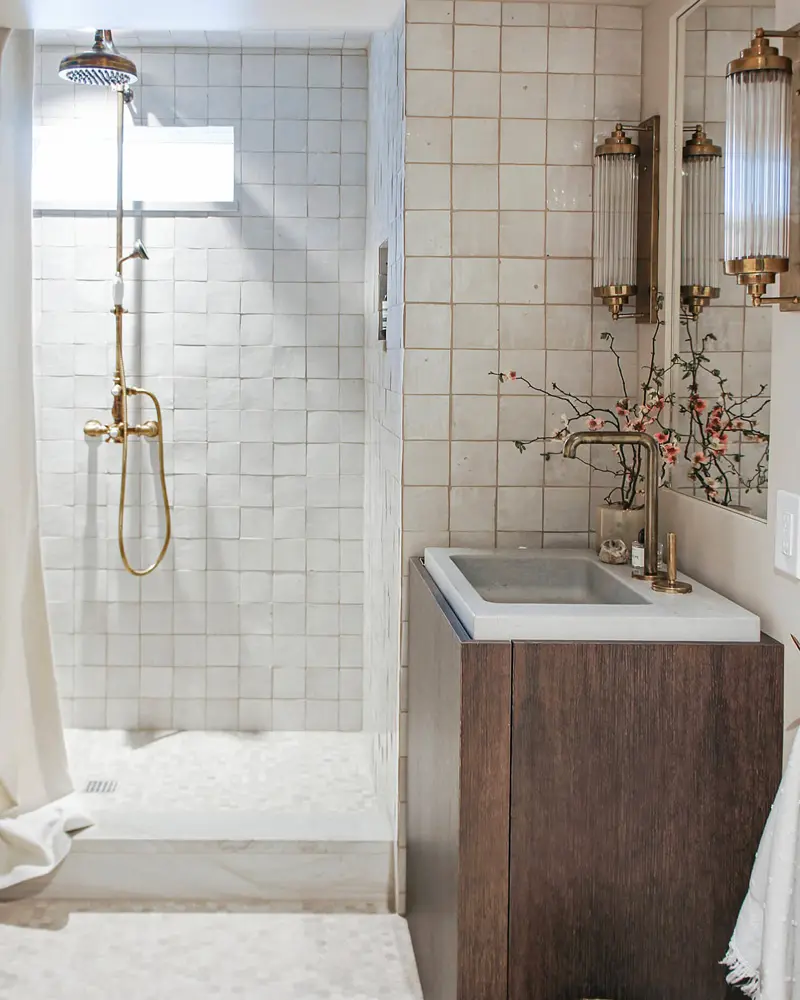 deco salle de bain boheme carrelage zellige