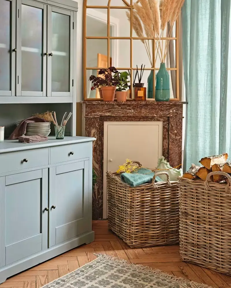 grand panier rangement rotin recup