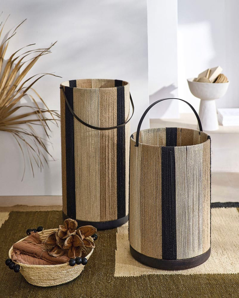 lanterne jute bicolore