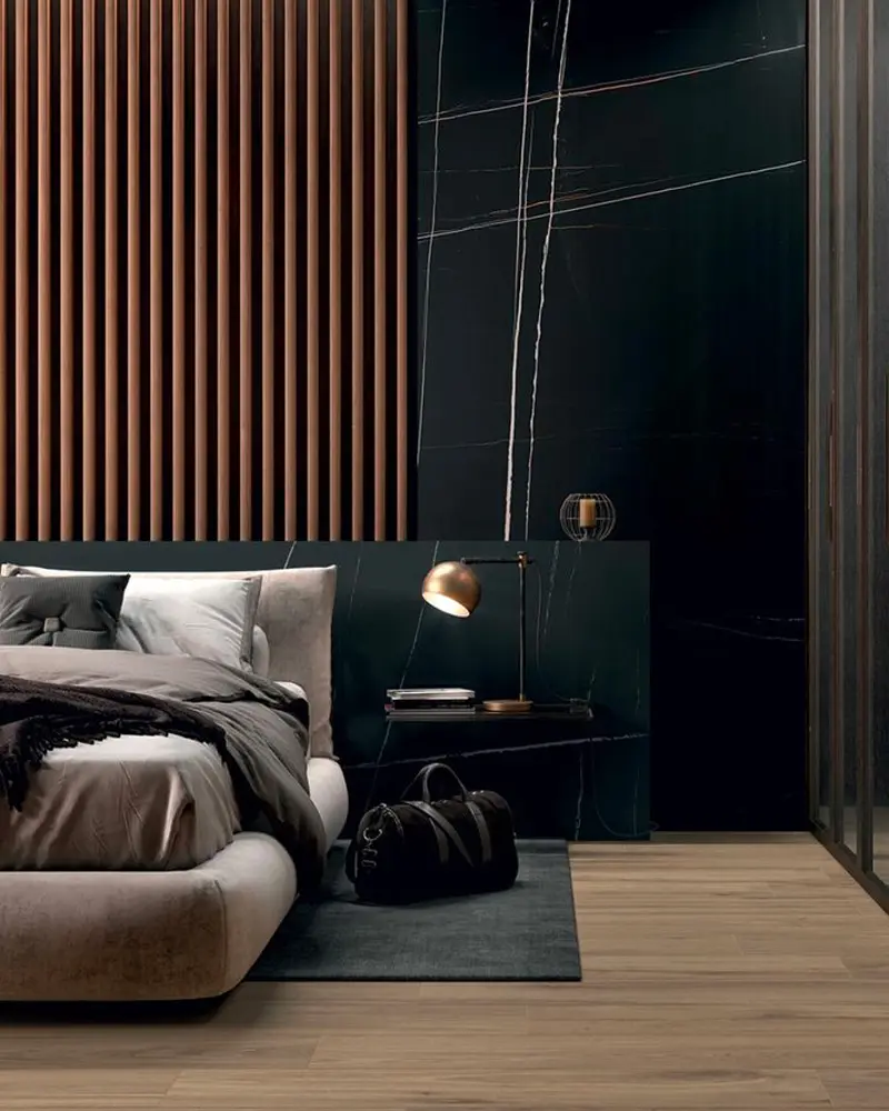 deco chambre marbre noir