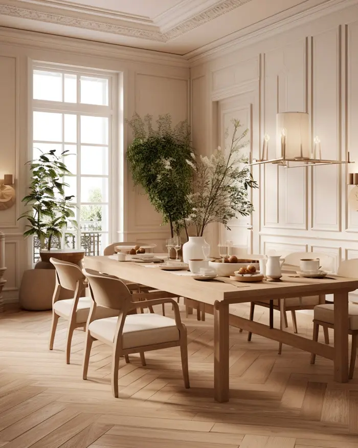 deco salle a manger nature beige