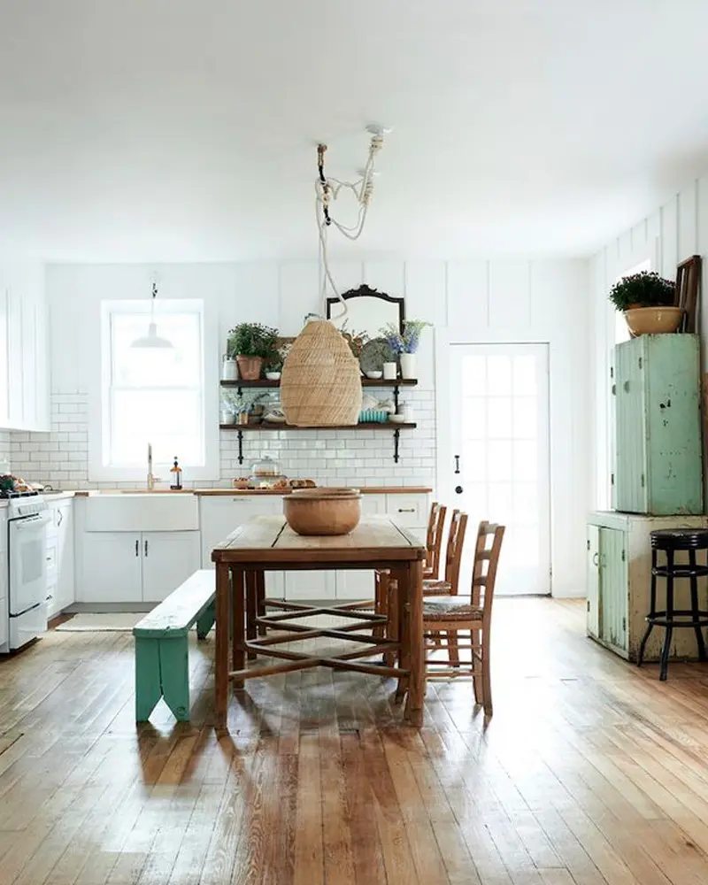 deco salle a manger scandinave vintage campagne