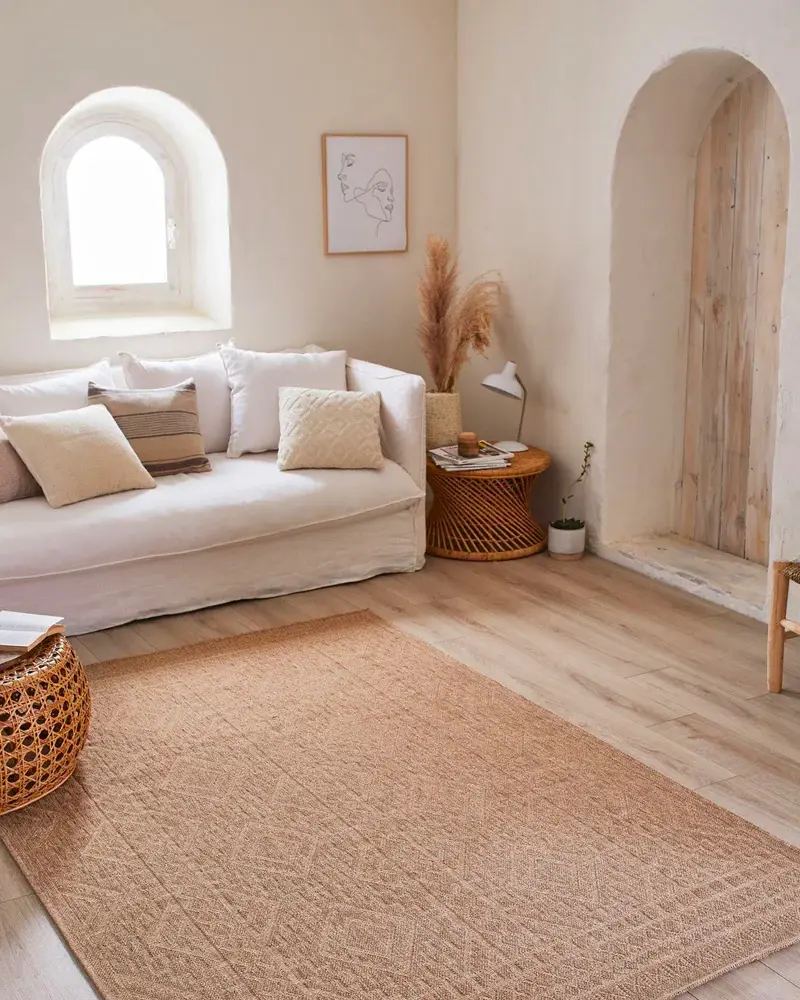 deco salon nature beige blanc