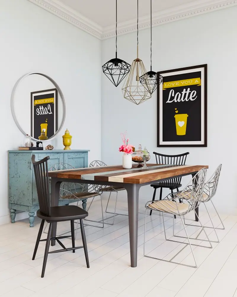 deco salle a manger scandinave industrielle