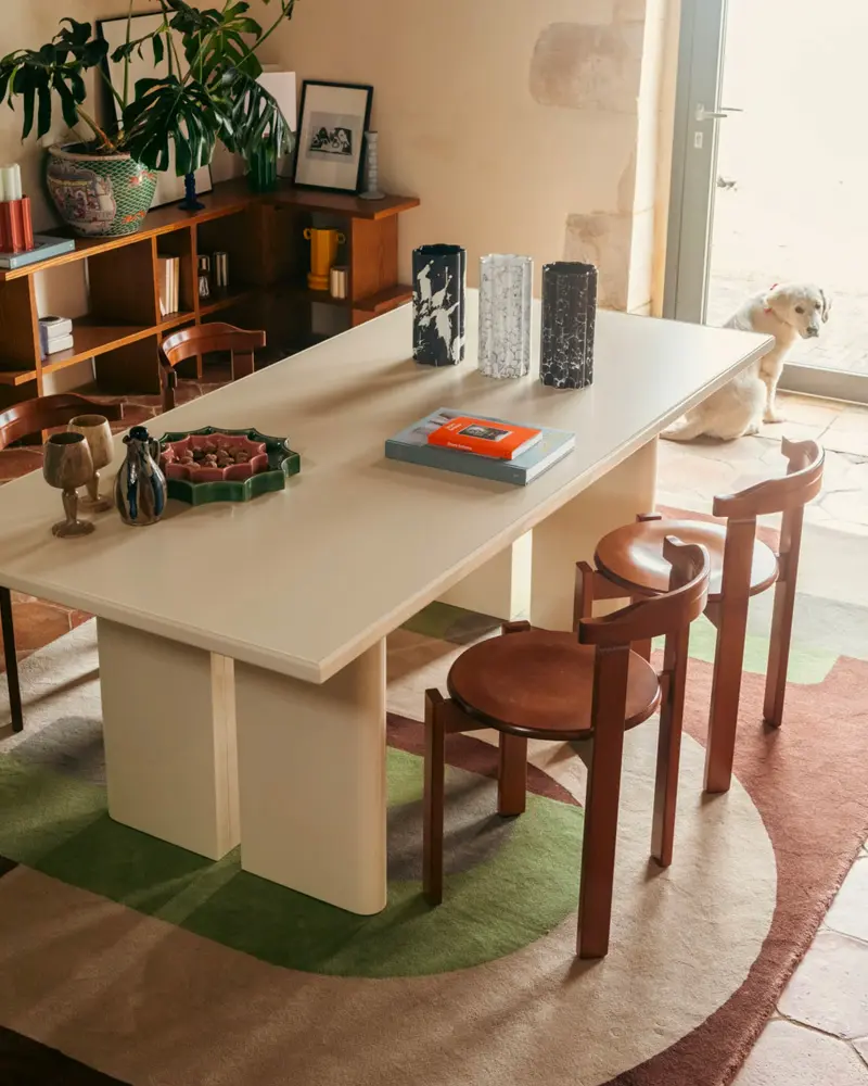 deco salle a manger table beige