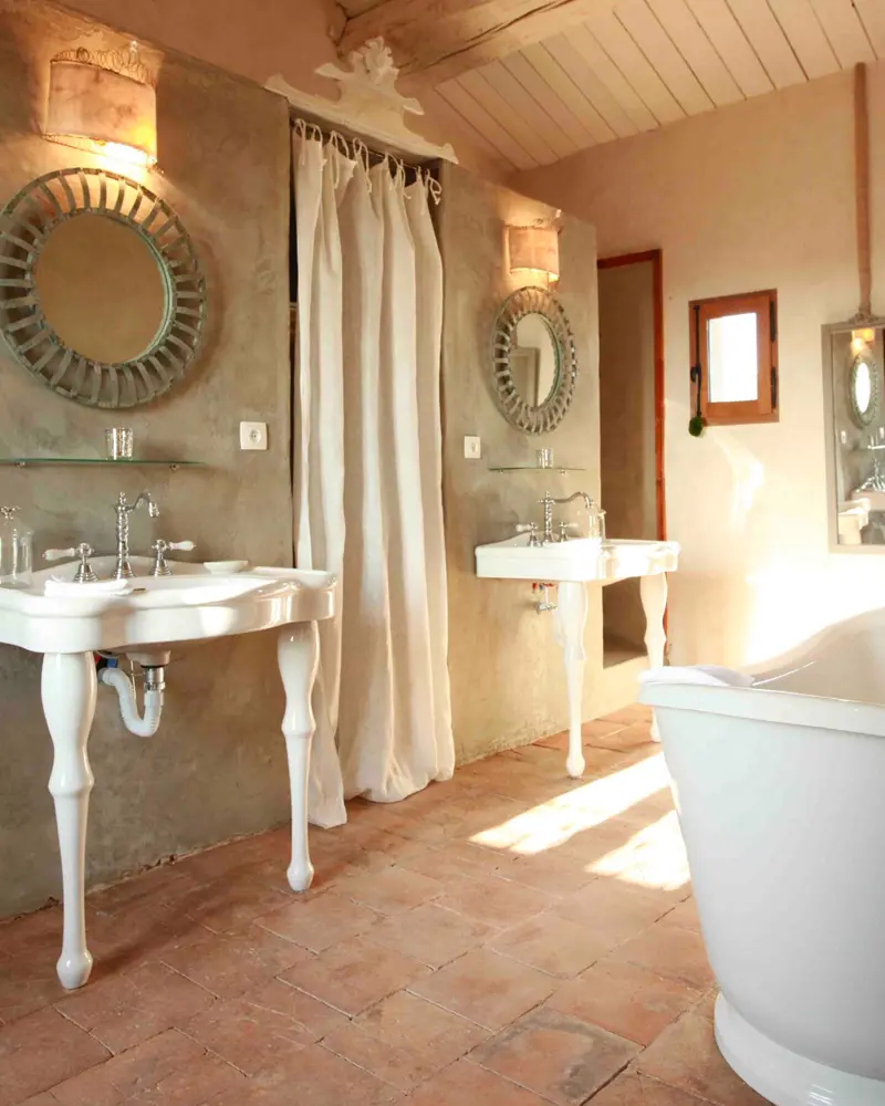 deco salle de bain campagne chic