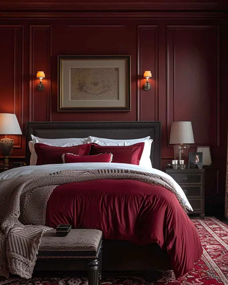 deco chambre bordeaux